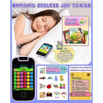 UCIDCI Kids Smartphone Toy for Fun Learning Ages 3-7