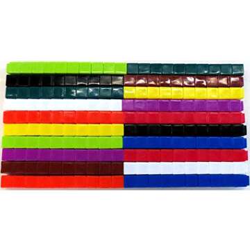 hand2mind Interlocking UniLink Math Linking Cubes, Plastic Cubes, Color Sorting, Connecting Cubes, Math Manipulatives, Counting Cubes for Kids Math, Math Cubes, Counters for Kids Math (Set of 500)