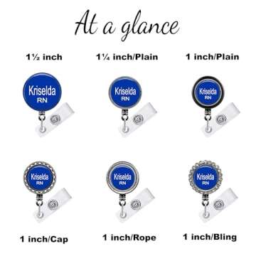 Script Font Badge Reel (12 Colors) - Retractable Id Holder Personalized with Name, Monogram, Occupat...