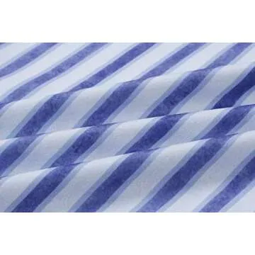 ECHOINE Women Blue White Stripes Midi Dress for Beach with Strap