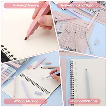 Erinnmy 18 Pieces Bible Highlighters No Bleed,Quick Dry Pastel Highlighters with Soft Chisel Tip,Aesthetic Cute Highlighters Mild Assorted Colors,Eye Protection Marker Pens for Office School Supplies