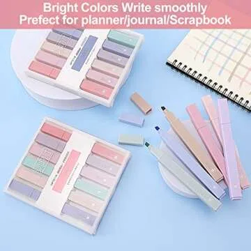 Erinnmy 18 Pieces Bible Highlighters No Bleed,Quick Dry Pastel Highlighters with Soft Chisel Tip,Aesthetic Cute Highlighters Mild Assorted Colors,Eye Protection Marker Pens for Office School Supplies