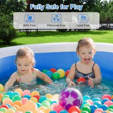 Large Inflatable Pool for Kids and Adults - 145x74x22