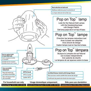 Himalayan Glow Salt Lamp Light Bulbs - Night Light Bulbs - 15 Watt Light Bulbs for Lamp - E12 Incandescent Bulbs - High Temp Resistance