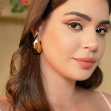 Senteria Extra Large Earring Dupes Hypoallergenic Gold Water Drop Teardrop Earrings for Women Lightweight 14k Gold Plated teardrop Earring Dupes Extra Large for Women