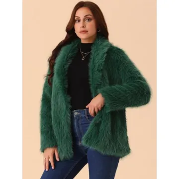 Seta T Women's Faux Fur Coat Stylish Warm Overcoat