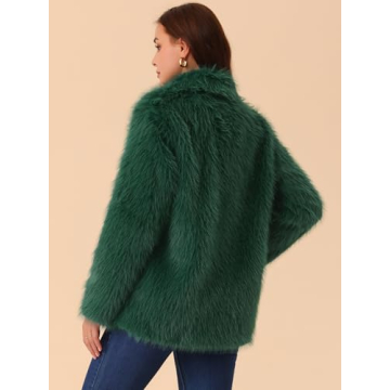 Seta T Women's Faux Fur Coat Stylish Warm Overcoat