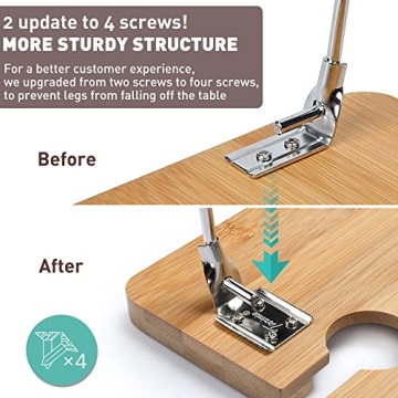 Tirrinia Portable Wine Picnic Table, Ideal Wine Gift for Women Men, Small Folding Outdoor Picnic & Cheese Tray with 2 Wine Glasses Holder for Camping, Park, Beach, Garden, Concerts