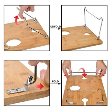 Tirrinia Portable Wine Picnic Table, Ideal Wine Gift for Women Men, Small Folding Outdoor Picnic & Cheese Tray with 2 Wine Glasses Holder for Camping, Park, Beach, Garden, Concerts