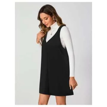 Milumia V Neck Corduroy Pinafore Mini Dress for Women