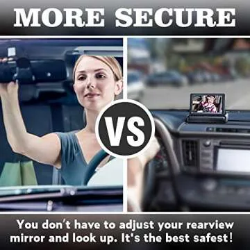 Baby Car Camera Monitor with Night Vision and HD Clarity
