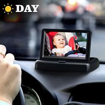 Baby Car Camera Monitor with Night Vision and HD Clarity