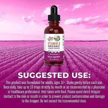 Vegan Organic Vitamin A Drops for Immune Eye Skin Health