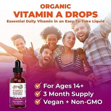 Vegan Organic Vitamin A Drops for Immune Eye Skin Health
