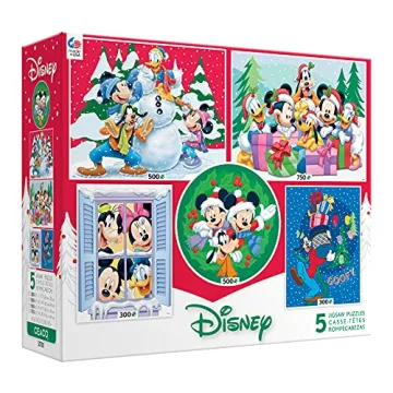 Ceaco Disney Holiday Fun 5 in 1 Multipack Jigsaw Puzzles