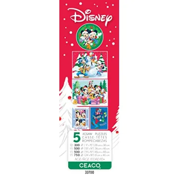 Ceaco Disney Holiday Fun 5 in 1 Multipack Jigsaw Puzzles