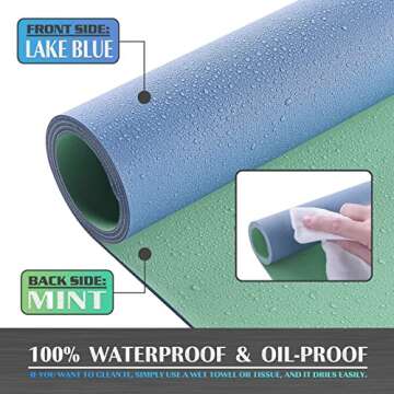 K KNODEL Large Leather Desk Mat - Perfect for Every Workspace