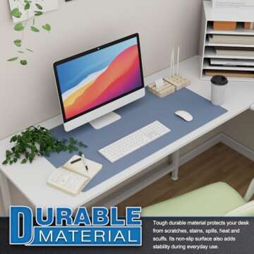 K KNODEL Large Leather Desk Mat - Perfect for Every Workspace