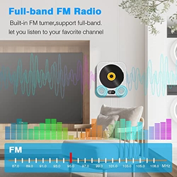 FANGOR Wireless Bluetooth Portable CD Player for All