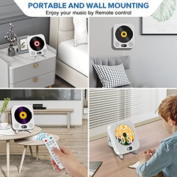 FANGOR Wireless Bluetooth Portable CD Player for All