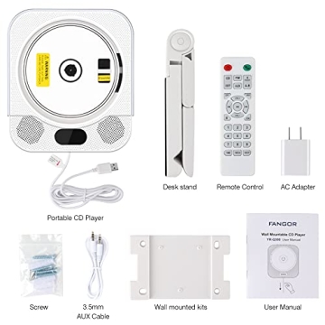 FANGOR Wireless Bluetooth Portable CD Player for All
