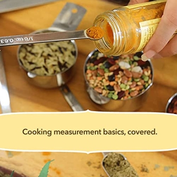 Stainless Steel Measuring Cups & Spoons Set - 15-Piece, Stackable