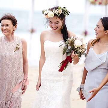 9 Rolls 3 Yd Ribbon Chiffon Silk Ribbon Mixed Color Ribbon for Flower Bouquet Handmade Fringe Chiffon Ribbon for Wedding Invitation, Bouquet, DIY Decoration