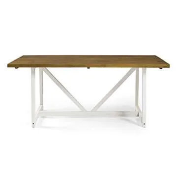 Walker Edison Modern Farmhouse Dining Table 72 Inch