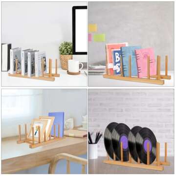 SAMEBUTECO Bamboo Dish Racks for Stylish Kitchen Organization