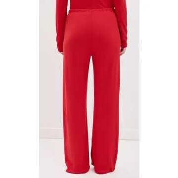 Z SUPPLY Women's Sabrina Pointelle Pants, Rendezvous, Red, M