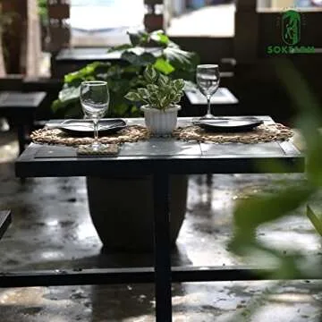 Flower Boho Placemats Set of 6 - Eco-Friendly Dining Decor