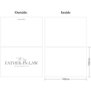 LADY&HOME Set of 2 Wedding Day Cards to Father-in-law and Mother-in-law,To My Father-in-law and Moth...