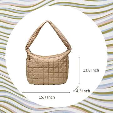 Stylish Large Puffer Tote Bag for Women - Chic & Versatile