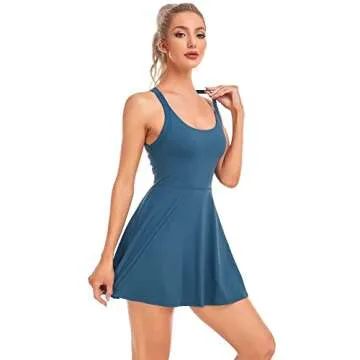 Chic Tennis Dress with Built-in Shorts for Women