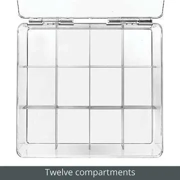Stackable Tea Bag Organizer with Lid - Clear Storage Bins