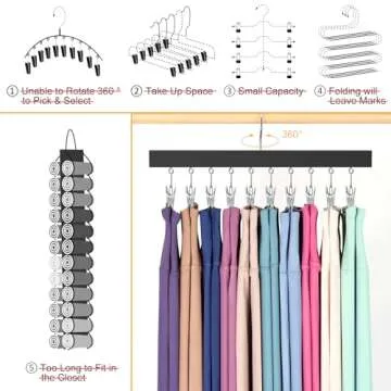 Legging Organizer for Closet - Space Saving Hangers 2Pcs