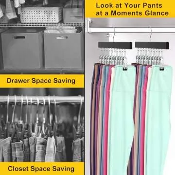 Legging Organizer for Closet - Space Saving Hangers 2Pcs
