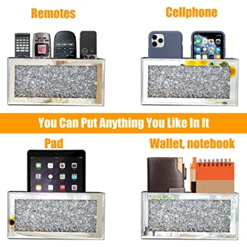 GOTHICO Mirrored Remote Holder with Bling Decoration