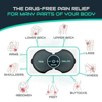Pro 1000 Wireless TENS Unit - Portable Electric Muscle Stimulator for Pain Relief