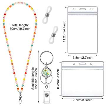 Wooden Beaded Lanyard for ID Badges - Stylish Teacher Gift