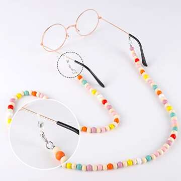 Stylish Wooden Beaded Lanyard for ID Badges and Glasses