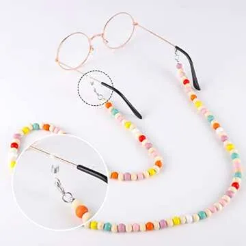 Stylish Wooden Beaded Lanyard for ID Badges and Glasses