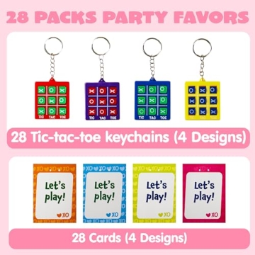 JOYIN Tic-Tac-Toe Keychains Set for Valentines Day Gifts