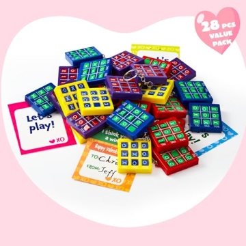 JOYIN Tic-Tac-Toe Keychains Set for Valentines Day Gifts