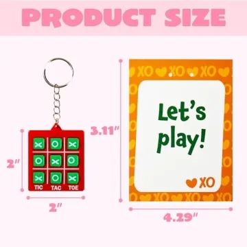JOYIN Tic-Tac-Toe Keychains Set for Valentines Day Gifts