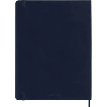 Moleskine Classic Notebook, Soft Cover, XL (7.5" x 9.5") Ruled/Lined, Sapphire Blue, 192 Pages