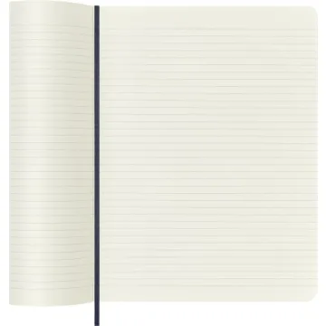 Moleskine Classic Notebook, Soft Cover, XL (7.5" x 9.5") Ruled/Lined, Sapphire Blue, 192 Pages
