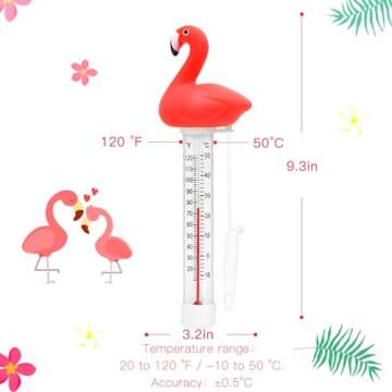 XY-WQ Floating Pool Thermometer - Adorable Flamingo Design for All Ages