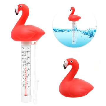 Flamingo Pool Thermometer for Fun & Accurate Temperature Check