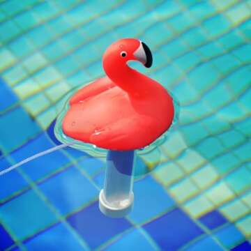 Flamingo Pool Thermometer for Fun & Accurate Temperature Check